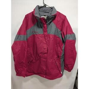 Womens Columbia Core Interchange Cranberry Maroon GRAY Lined Jacket Size XL